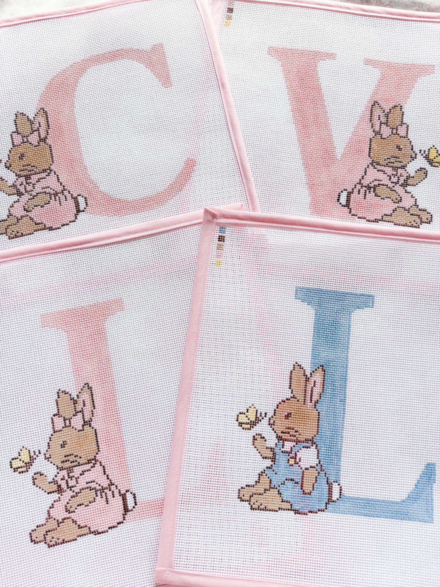 Monogram Bunny Canvas