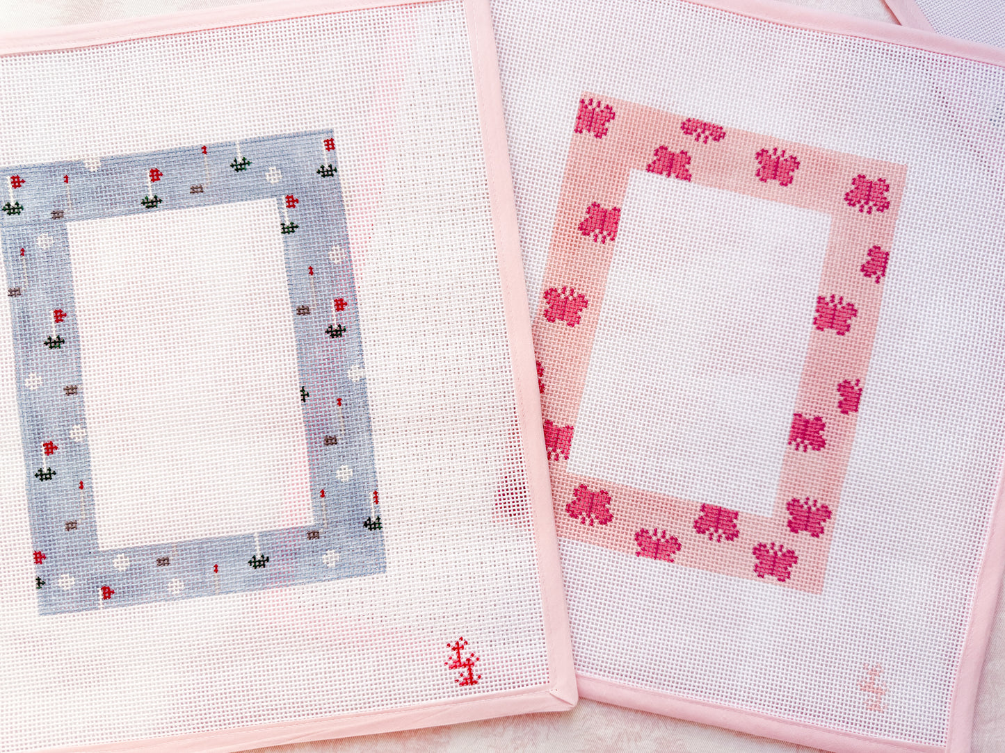 Pink Butterfly Frame Canvas